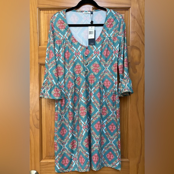 Cabana Life Manchester Babydoll Dress Medium NWT - Picture 2 of 7